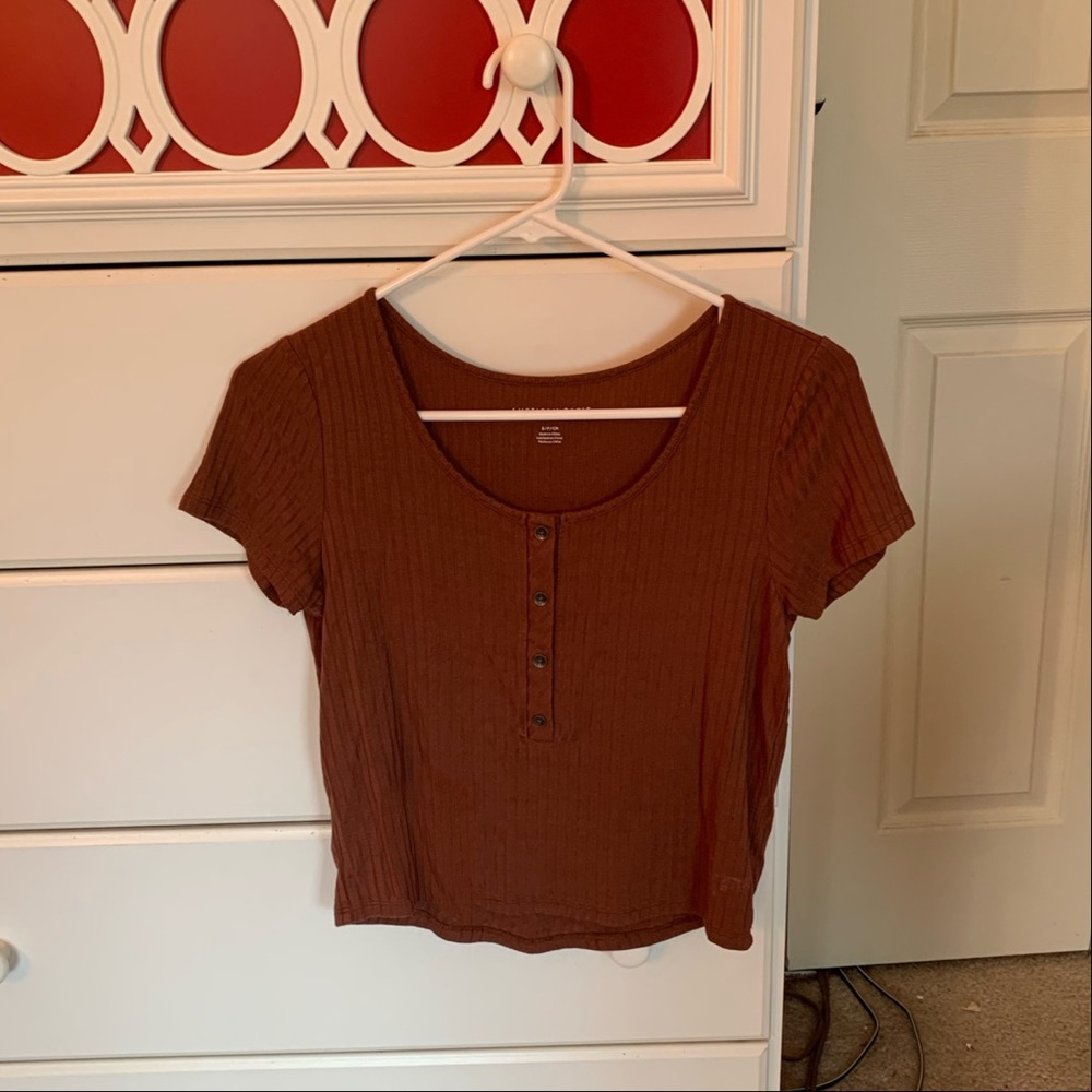 Red/Brown SimplySoft crop top
